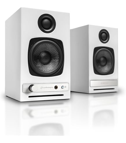 Audioengine A2+ Wireless Computer Speakers, White | Bluetooth